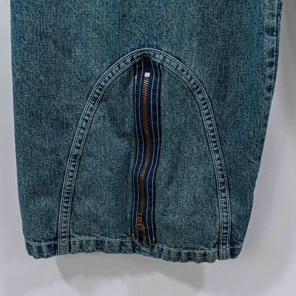 Baggy Hip Hop Zip Jeans Savoor 36 x 30 Y2K Streetwear Skate Retro - Picture 4 of 11